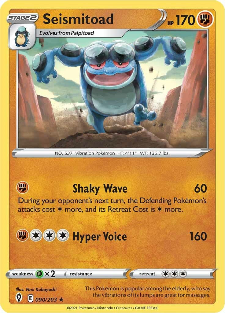 Seismitoad [090/203] [Evolving Skies] Reverse Holofoil
