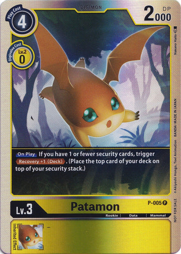 Patamon - P-005 (Rainbow Foil) [P-005 P] [Digimon Promotion Cards] Foil