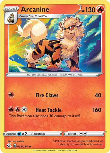 Arcanine [033/264] [Fusion Strike] Reverse Holofoil