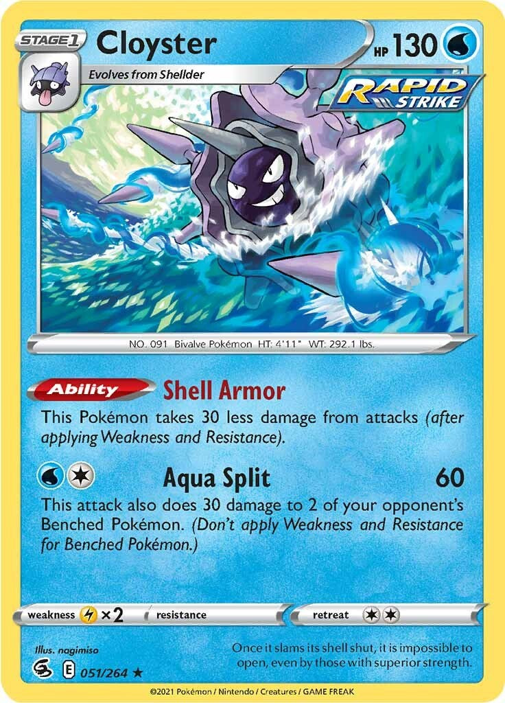 Cloyster [051/264] [Fusion Strike] Reverse Holofoil