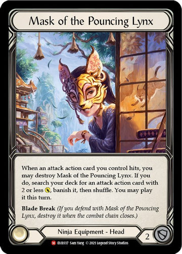 Mask of the Pouncing Lynx [EVR037] [Everfest] 1st Edition Cold Foil