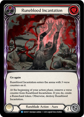 Runeblood Incantation (Red) [EVR107] [Everfest] 1st Edition Rainbow Foil