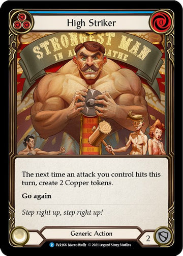 High Striker (Blue) [EVR166] [Everfest] 1st Edition Rainbow Foil