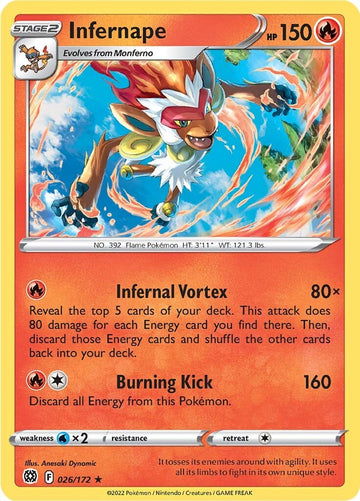 Infernape [026/172] [Brilliant Stars] Holofoil