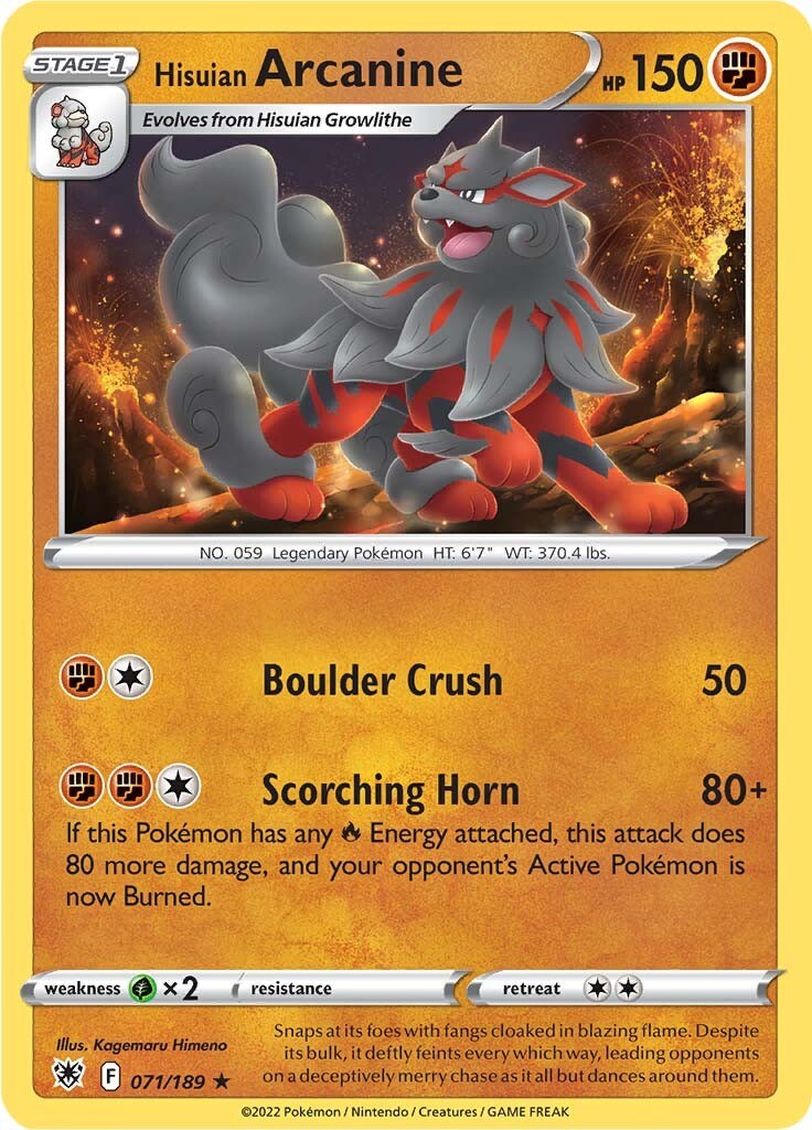 Hisuian Arcanine [071/189] [Astral Radiance] Reverse Holofoil