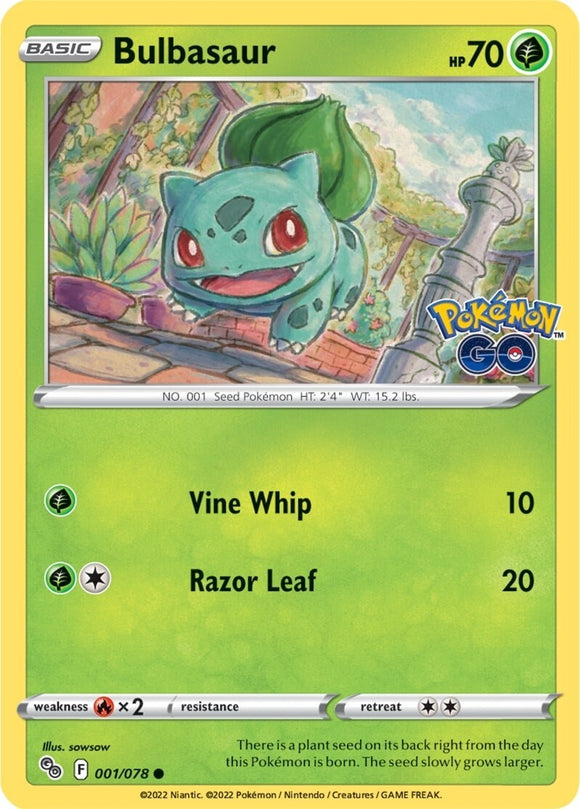 Bulbasaur [001/078] [Pokemon GO] Reverse Holofoil