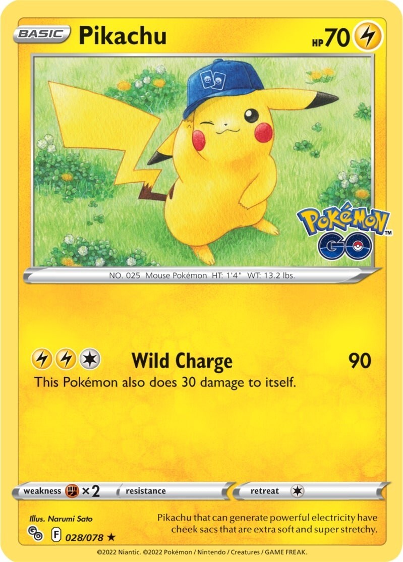 Pikachu (28) [028/078] [Pokemon GO] Reverse Holofoil