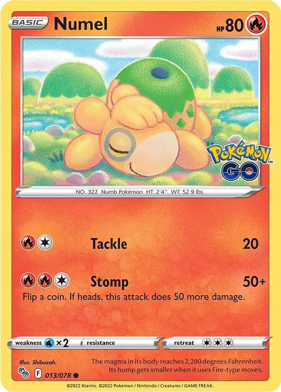 Numel [013/078] [Pokemon GO] Reverse Holofoil