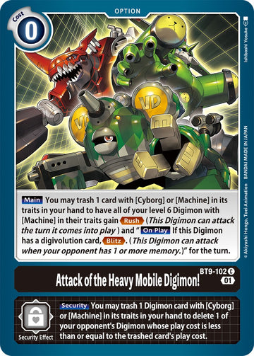 Attack of the Heavy Mobile Digimon! [BT9-102 C] [X Record]