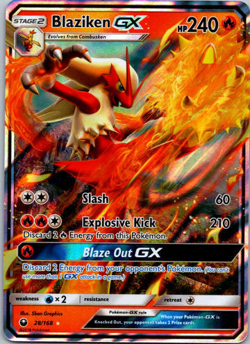 Blaziken GX (028/168) [Sun & Moon: Celestial Storm]