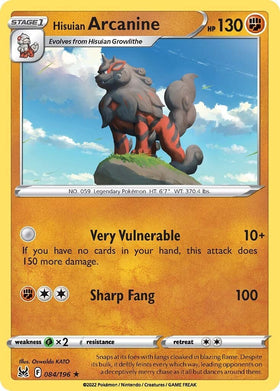 Hisuian Arcanine [084/196] [Lost Origin] Reverse Holofoil