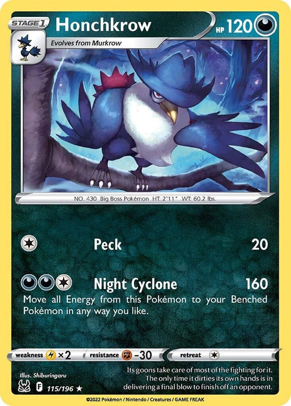 Honchkrow [115/196] [Lost Origin] Reverse Holofoil