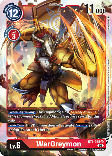 WarGreymon (ST-11 Special Entry Pack) [BT1-025 SR] [Release Special Booster 1.0] Foil