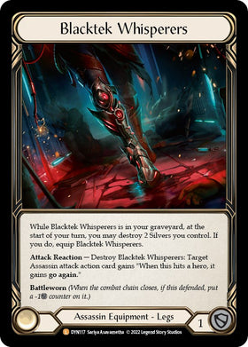 Blacktek Whisperers [DYN117] [Dynasty] Rainbow Foil