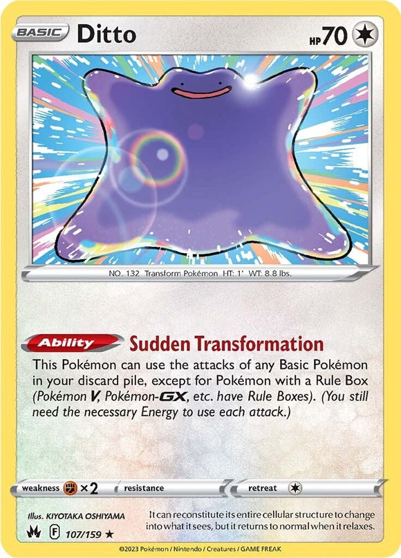 Ditto [107/159] [Crown Zenith] Reverse Holofoil