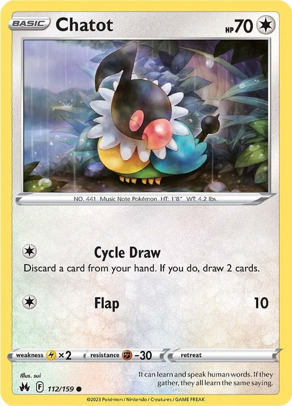 Chatot [112/159] [Crown Zenith] Reverse Holofoil