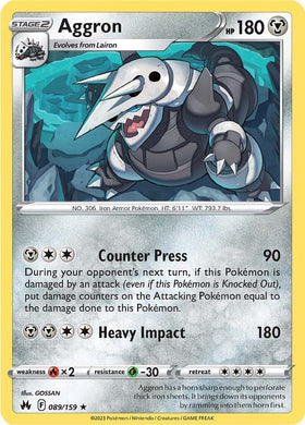 Aggron [089/159] [Crown Zenith] Reverse Holofoil