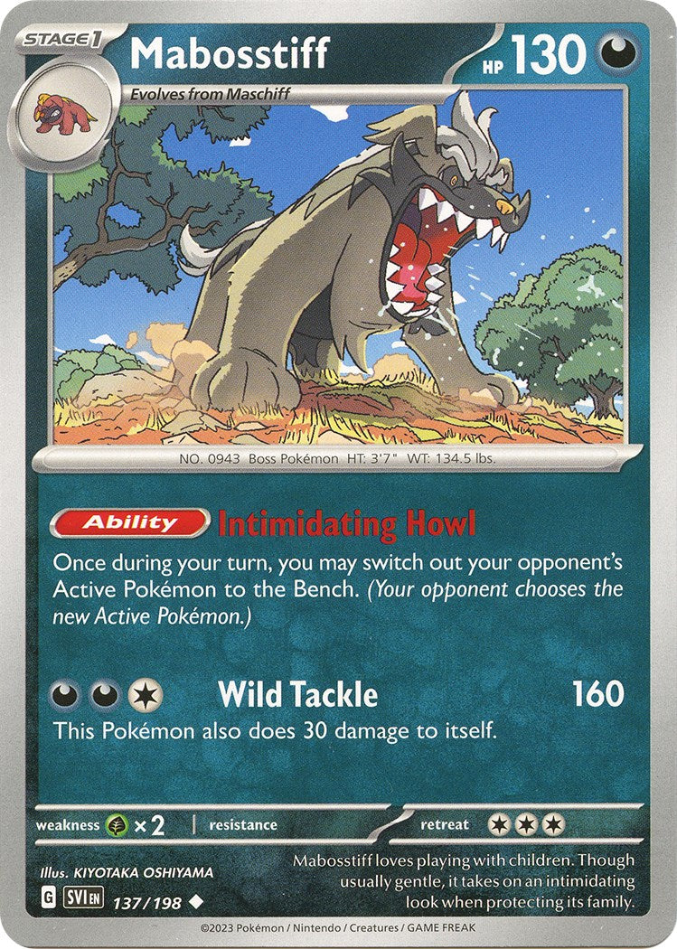 Mabosstiff - 137/198 [137/198] [Scarlet & Violet Base Set] Reverse Holofoil