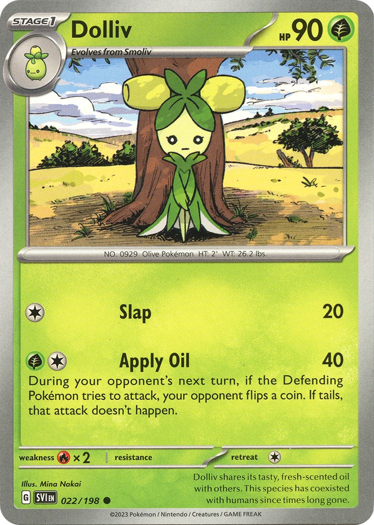 Dolliv - 022/198 [022/198] [Scarlet & Violet Base Set] Reverse Holofoil