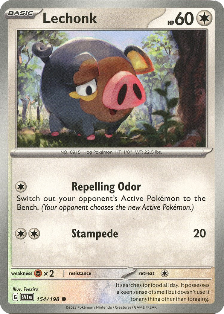 Lechonk - 154/198 [154/198] [Scarlet & Violet Base Set] Reverse Holofoil