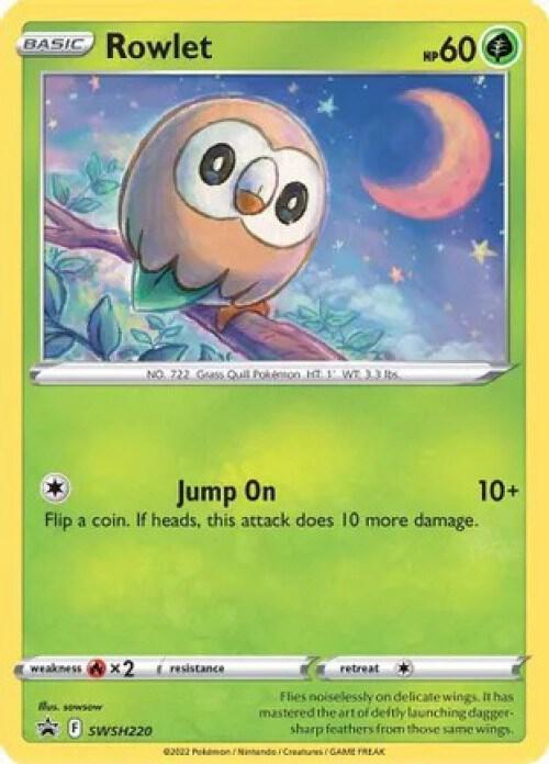 Rowlet (SWSH220) (Cosmos Holo) [Sword & Shield: Black Star Promos]