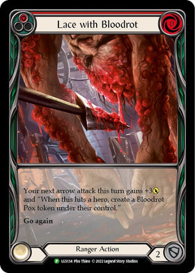 Lace with Bloodrot (Red) - LGS134 [LGS134] [Flesh and Blood: Promo Cards] Rainbow Foil