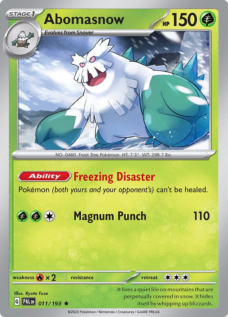 Abomasnow [011/193] [Paldea Evolved] Reverse Holofoil
