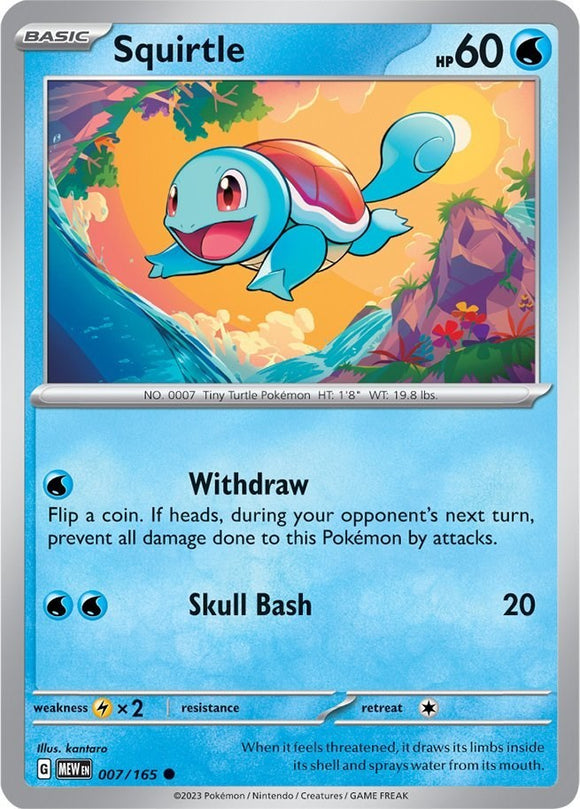 Squirtle (007/165) [Scarlet & Violet:  151] Reverse Holofoil