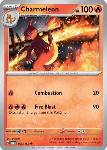 Charmeleon (005/165) [Scarlet & Violet:  151] Reverse Holofoil