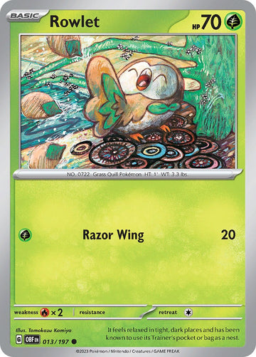 Rowlet [013/197] [Obsidian Flames] Reverse Holofoil