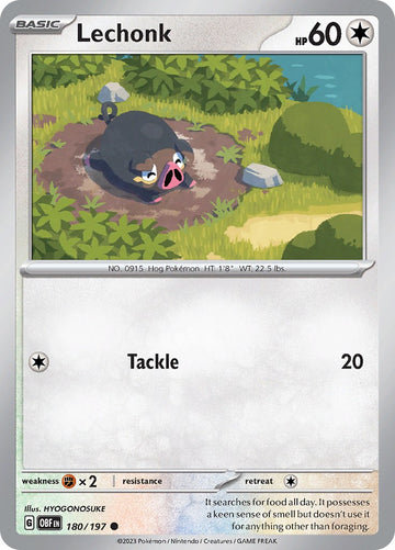 Lechonk - 180/197 [180/197] [Obsidian Flames] Reverse Holofoil