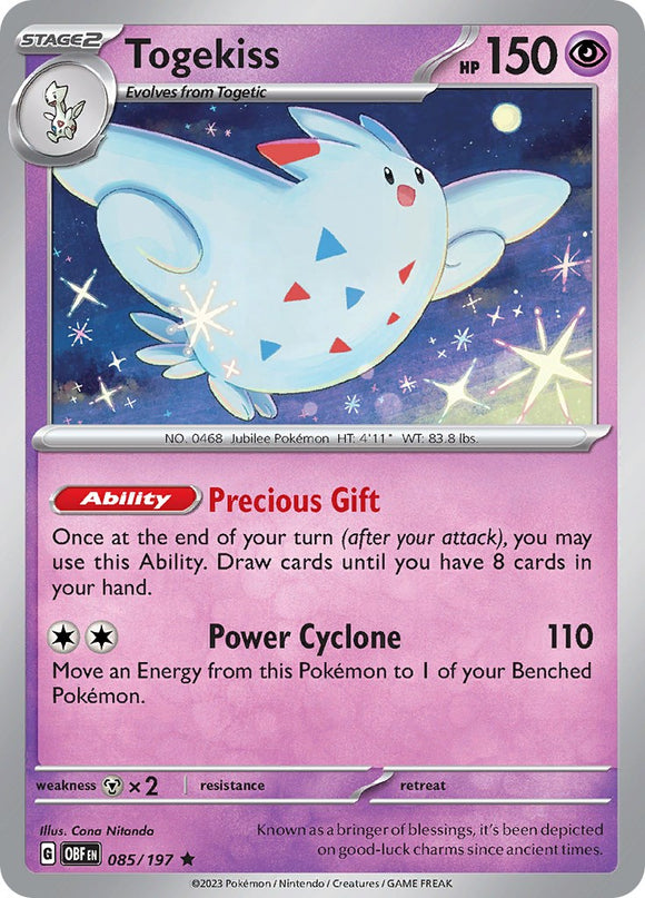 Togekiss [085/197] [Obsidian Flames] Reverse Holofoil