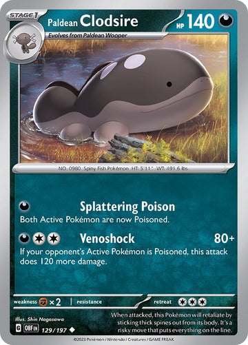Paldean Clodsire - 129/197 [129/197] [Obsidian Flames] Reverse Holofoil