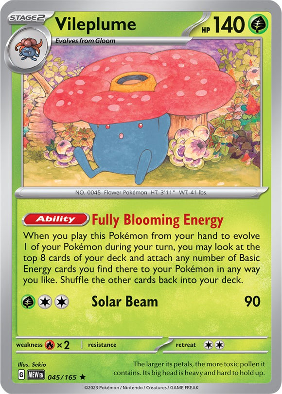 Vileplume (045/165) [Scarlet & Violet:  151] Holofoil
