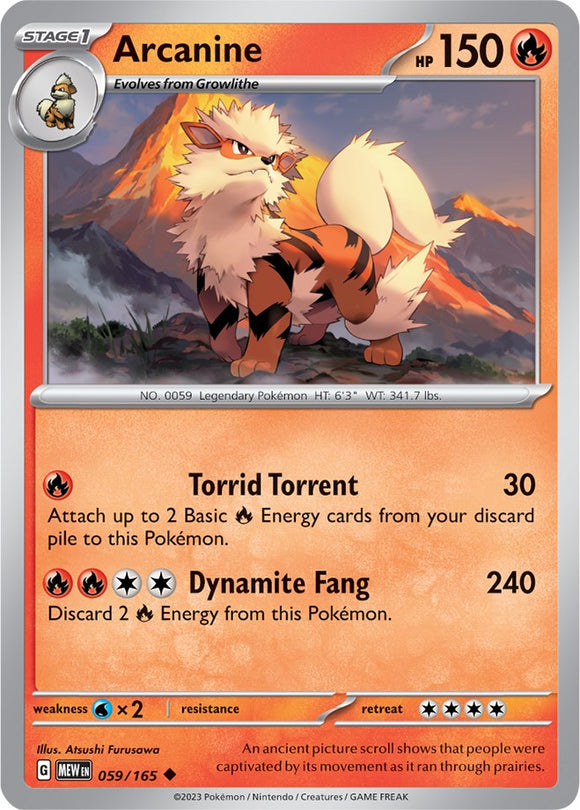 Arcanine (059/165) [Scarlet & Violet:  151] Reverse Holofoil