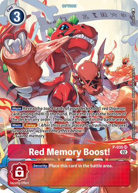 Red Memory Boost! - P-035 (Digimon Adventure Box 2) [P-035 SR] [Digimon Promotion Cards] Foil