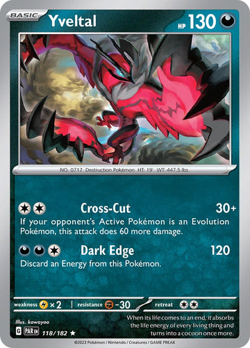 Yveltal (118/182) - [Scarlet & Violet: Paradox Rift] Holofoil