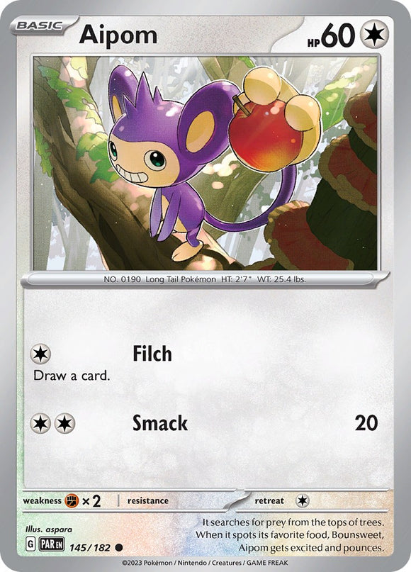 Aipom (145/182) - [Scarlet & Violet: Paradox Rift] Reverse Holofoil