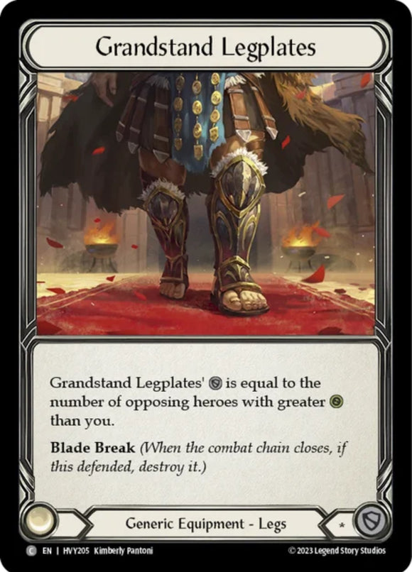 Grandstand Legplates [HVY205] [Heavy Hitters] Cold Foil