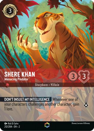 Shere Khan - Menacing Predator (Alternate Art) 212/204 (Rise of the Floodborn) Holofoil