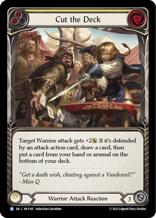 Cut the Deck (Yellow) [HVY107] [Heavy Hitters] Rainbow Foil