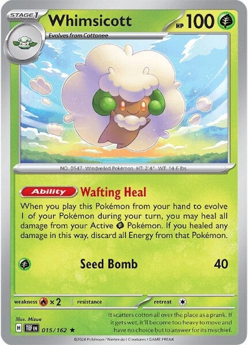 Whimsicott [015/162] - (Temporal Forces) Reverse Holofoil