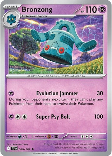 Bronzong [069/162] - (Temporal Forces) Reverse Holofoil