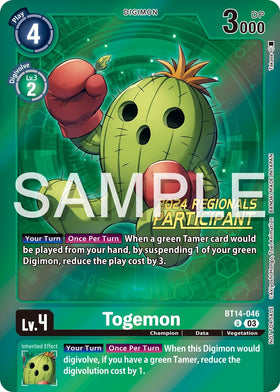 Togemon (2024 Regionals Participant) [BT14-046 U] [Blast Ace] Foil