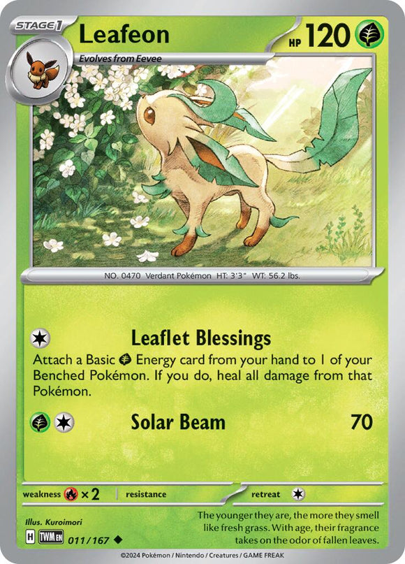 Leafeon [011/167] - (Twilight Masquerade) Reverse Holofoil