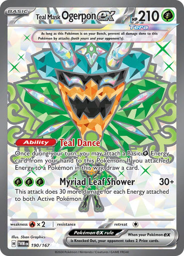 Teal Mask Ogerpon ex [190/167] - (Twilight Masquerade) Holofoil