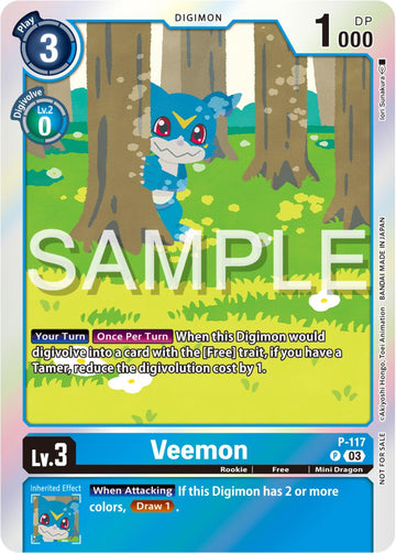 Veemon - P-117 (Beginning Observer Pre-Release) [P-117 P] [Digimon Promotion Cards] Foil