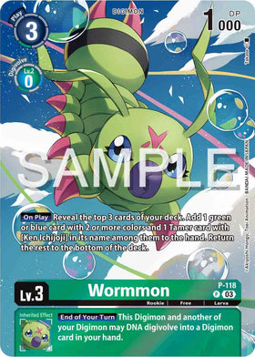 Wormmon - P-118 (Digimon Adventure 02: The Beginning Set) [P-118 P] [Digimon Promotion Cards] Foil