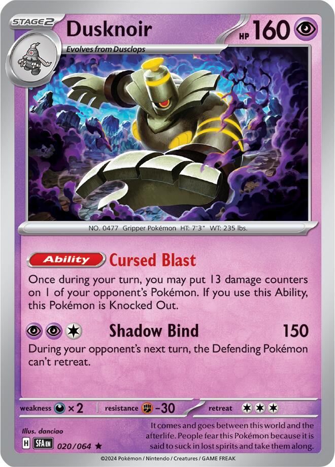 Dusknoir [020/064] - (Shrouded Fable) Reverse Holofoil