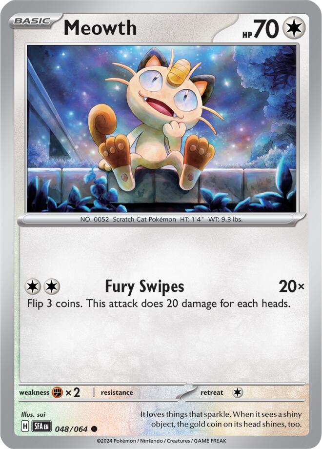 Meowth [048/064] - (Shrouded Fable) Reverse Holofoil